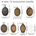 thumbnail image 3 of 6pcs 6 Shapes Oval Pendant Trays Bezels Blank Cabochon Settings and 6pcs 40x30mm Glass Cabochons Clear Dome for Photo Jewelry Making, 3 of 7