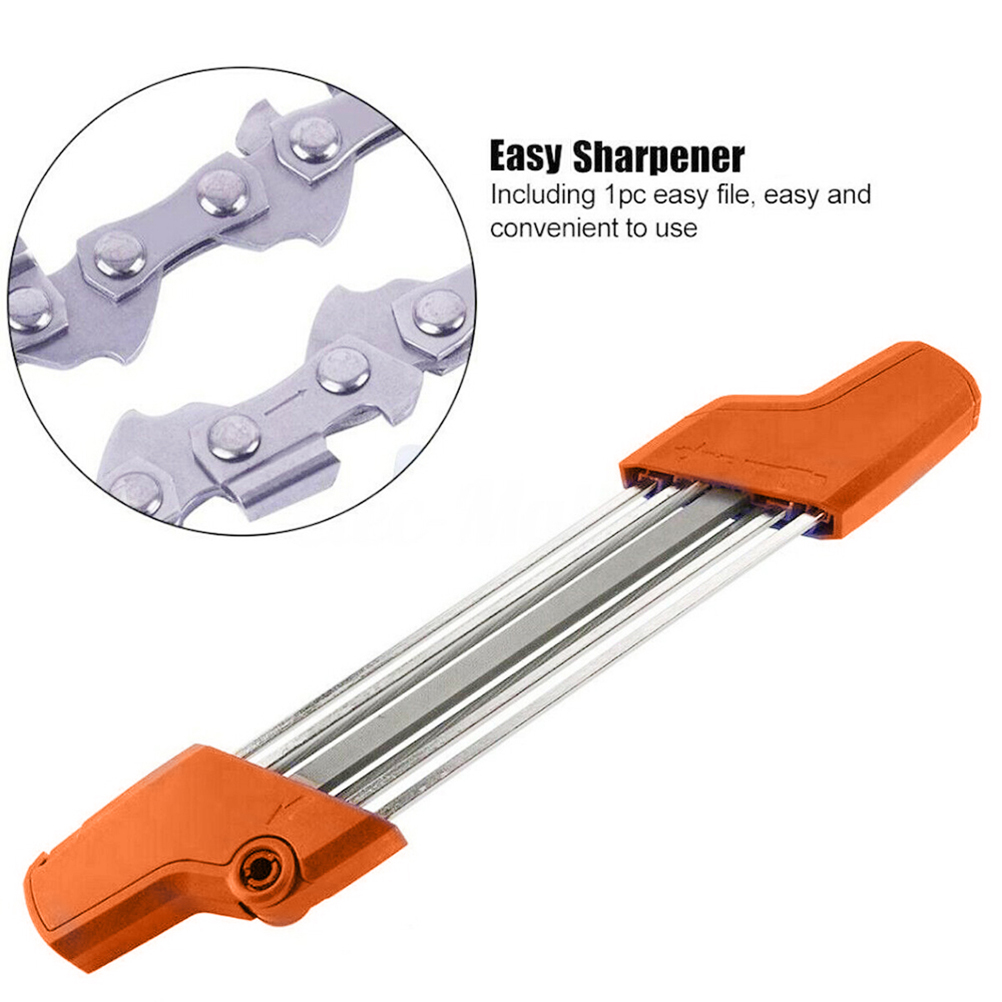 1 Set of 4MM Manual Teeth Sharpener Saw Chain Sharpener BarMounted