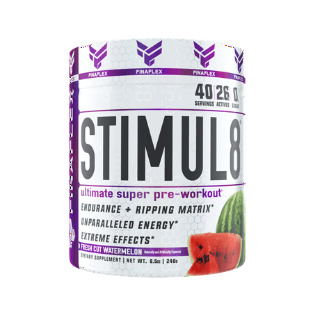 FINAFLEX STIMUL8 Pre Workout, Watermelon, 40 Servings