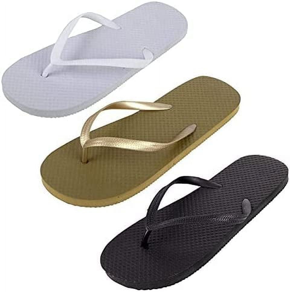 50 Pairs of Bulk Wholesale Slide Slip On Flip Flop Sandals for Women,  Weddings, House Guests, Indoor and Backyard Outdoor – 50 Pairs of Slide  Slip On