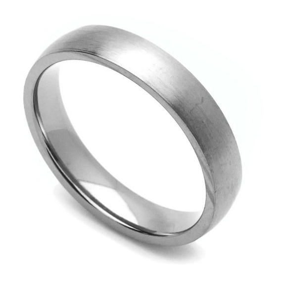 4MM Comfort Fit Titanium Wedding Band Classic Domed Ring (Size 5 to 12)