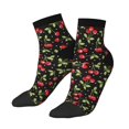 thumbnail image 2 of Bingfone Sweet Red Cherry Design Patterned Men'S Women'S Casual Cotton Socks, 2 of 9