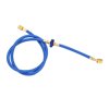 Walmeck R410A Air Conditioning Refrigerant Adding Hose 50''/1.27m Long Red/Yellow/Blue Tubes with Shutoff Ball Valves