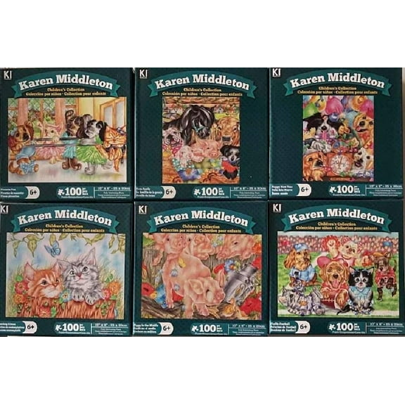 Puzzle 100pc Karen Middleton 6 Assorted