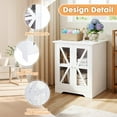 thumbnail image 3 of PinkSheep Bedside Table Nightstand End Table Accent Table with Storage for Bedroom Living Room, White, 3 of 10