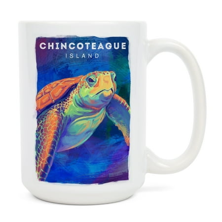 

15 fl oz Ceramic Mug Chincoteague Island Virginia Sea Turtle Vivid Series Dishwasher & Microwave Safe