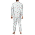 thumbnail image 7 of Salouo Strawberry Print Button-Front Long Sleeve Pajama Set for Men, Soft 2Pjs Men's Long Sleeve Sleepwear -Medium, 7 of 7