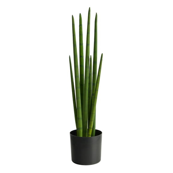 Nearly Natural 23" Sansevieria Snake Artificial Plant, Green