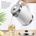 thumbnail image 4 of Stainless Steel Electric Kettle Fast Heating Auto Shut Off Double Layer Water Heater for Home Kitchen Boiling Water Kettle Electric Tea Kettle Stainless Steel Electric Kettle, 4 of 7