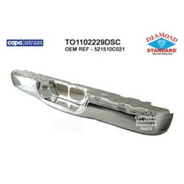 REAR STEP BUMPER FACE BAR; CHROME; FITS STANDARD BED MODELS; MADE OF