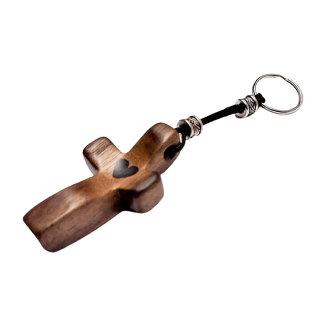 Tachiuwa Cross Keychain Keyring Portable Prayer Cross for Adults Christian Meditation