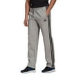 thumbnail image 2 of adidas Men's Essentials Fleece Open Hem 3-Stripes Sweatpants Gray Size 3XL, 2 of 2