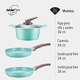 thumbnail image 3 of Set de Sartenes JADE PAN Antiadherente con Tapa para Estufas de Inducción, 3 of 6