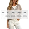 thumbnail image 3 of Lnmiateer Women Fall Winter Henley Neck Sweater 2 in 1 Collared Button Crew Neck Long Sleeve Loose Tunic Tops Office Business Casual Going Out Outfit, 3 of 5