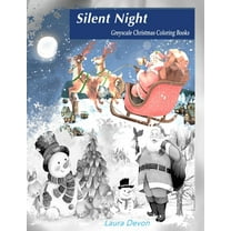 Greyscale Christmas Coloring Books, (Paperback)