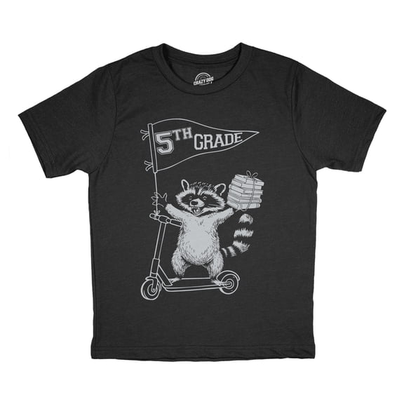 Youth Funny T Shirts 5th Grade Raccoon Tee For Kids