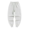 thumbnail image 5 of Huankd Mens Sweat Suits 2 Piece Set Oversized Drawstring Long Sleeve Hoodie Tops Baggy Sweatpants Tracksuit Fall Outfits White M, 5 of 8