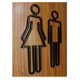 thumbnail image 1 of Letrero de baño adhesivo de pared letrero de baño inodoro para niños autoadhesivo negro, 1 of 5