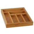 thumbnail image 2 of Cortesi Home Michelle Natural Bamboo Expandable Flatware Organizer for Kitchen Utensils and Cutlery, 2 of 5