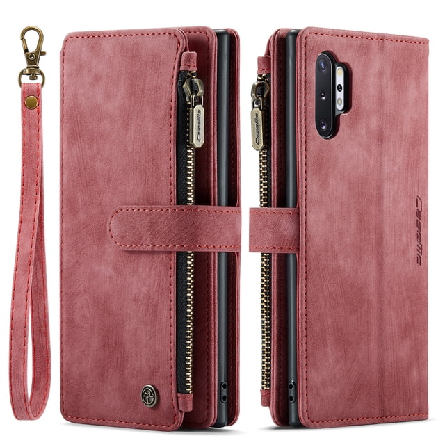 CaseMe For Samsung Galaxy Note 20 Ultra Note 10 Note 10 Plus Wallet Case, Leather Card Holder, Magnetic Kickstand & Zipper