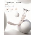 thumbnail image 5 of Wearlizer Slim Leather Watch Band Compatible with Apple Watch Bands 38/40/41/42/44/45/46/49mm Women Flower Charm Strap for Iwatch Series 11/10/9/8/7/6/5/4/SE/Ultra, 5 of 6