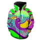 thumbnail image 1 of Sudadera con capucha y cremallera con estampado 3D abstracto de grafiti para hombre, estilo hip hop, para adolescentes, de manga larga, estilo urbano, estilo Harajuku., 1 of 6