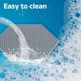 thumbnail image 4 of 4 Pack Silicone Trivet Mats, Hexagon Silicone Pad Hot Pad Pan Protectors Table Protector Heat Resistant Mat, Purple, 4 of 7