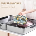 thumbnail image 3 of FORMRS Makeup Bag Travel Cosmetic Organizer for Women Fold Flat Zipper Pouch with Handle, Lemon Pattern, 3 of 8