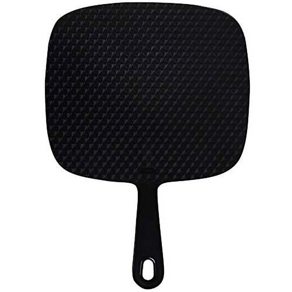 ForPro Extra Large Hand Mirror with Handle, 9 W x 12 L, Multi-Purpose Handheld Mirror with Distortion-Free Reflection, Black