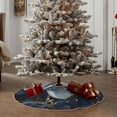 thumbnail image 4 of Bingfone Christmas Tree Skirt Mat Christmas Decoration Interior 36" -Blue Golden Dream Lotus, 4 of 6