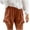 Orange, variant on ABATAB Women Casual Shorts Comfy Elastic Waist Shorts Summer Lightweight Pull on Beach Shorts with Deep Pockets