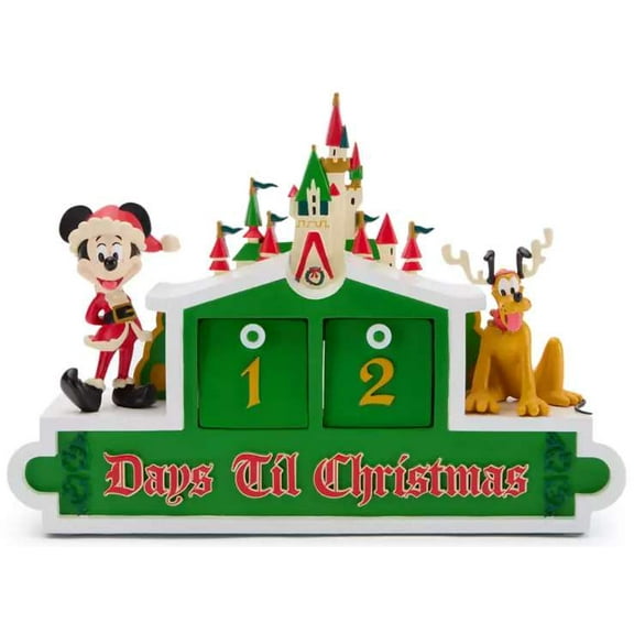 Disney 2025 Holiday Santa Mickey Mouse & Pluto Holiday Fantasyland Castle Countdown Calendar