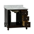 thumbnail image 5 of Bella 36" Bathroom Vanity with Chocolate Cabinet and Carrara Marble Top, 5 of 6
