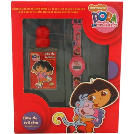 Dora l'exploratrice par Nickelodeon pour les femmes - 2 Pc Gift Set 1,7 oz EDT Spray Montre