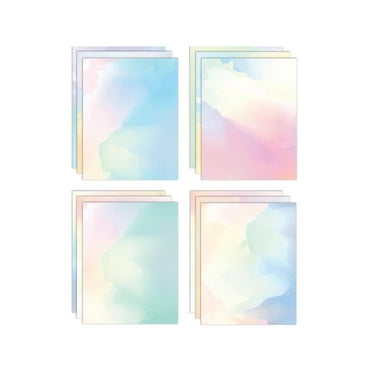 Better Office Stationery Paper Assorted Watercolor Designs 100/Pack (64505)