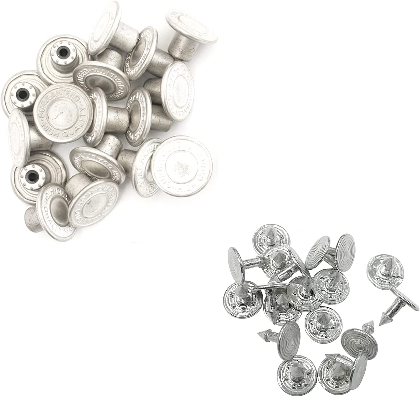 Silver Embossed Metal Designer Button 1-3/16 (30mm) 48L Vintage Shank  Buttons #897