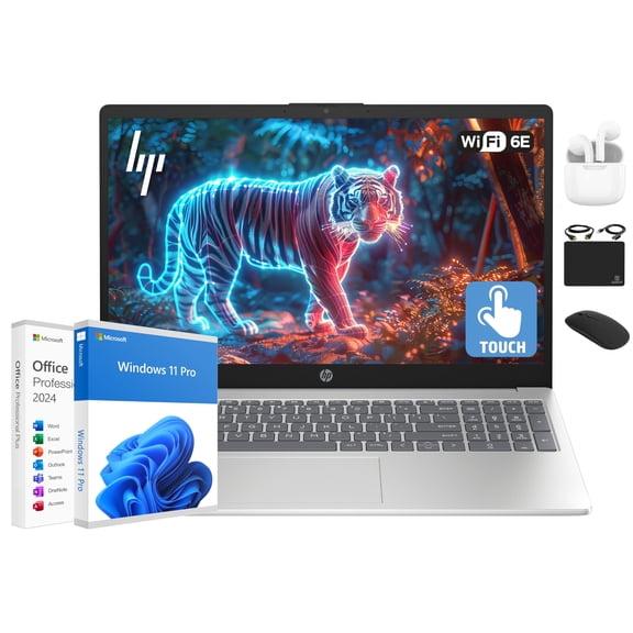 HP Flagship 15.6" HD Touchscreen Laptop Computer, 6-Core Intel i3 Processor, 16GB RAM, 1TB Storage (500GB SSD   500GB Ext), Wi-Fi, Long Battery, HubxcelAccessory, Lifetime Office 2024, Win 11 Pro