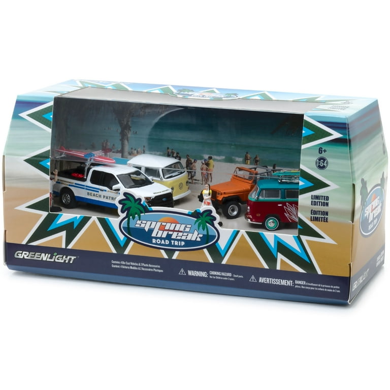 Spring Break Road Trip 6 pieces Set Multi Car Diorama with Spring Break Road Trip 6 pieces Set Multi Car Diorama with