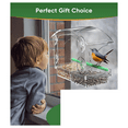 thumbnail image 4 of Window Bird Feeder with 4 Strong Suction Cups, Clear Window Bird Feeder for Outside, Acrylic Bird House for Window, 4 of 5