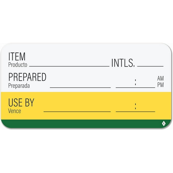 500pcs Shelf Life Labels for Food Rotation | Food Prep Use by Labels with Removable Adhesive, 500 per Roll 1" x 2"