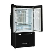 Unique Appliances Classic Retro 36 21.4 cu ft French Door Refrigerator, Midnight Black