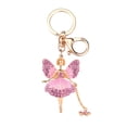 thumbnail image 5 of SmartBy Flower Fairy Keychain Rhinestone Butterfly Wings Fairy Charm Cute Sparkly Keychain Bag Charm Gift for Women Girls, 5 of 7