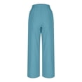 thumbnail image 4 of FNFYFH Liquidation Pantalons en Lin pour Femmes Couleur Unie Respirant Été, 4 of 6