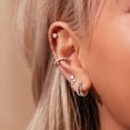 thumbnail image 3 of Gold Huggie Earrings Small Huggie Hoop Earrings for Women 14K Gold Plated Hypoallergenic Cubic Zirconia Huggies Mini Gold Silver Hoop Earrings for Women, 3 of 14