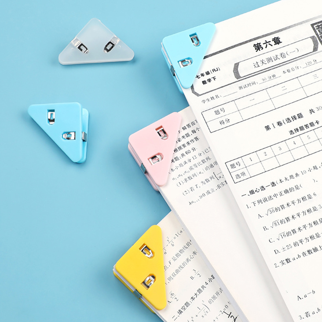 Doyoung 10 Pcs Triangle Paper Clips Durable Paper Clamps Protect Book Corner For Student Walmart Com