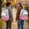 thumbnail image 3 of Kuiaobaty Baseball Print Backpack for Girls 8-12 Ice Cream Print Backpack with Padded Strap Multi Pockets School Bag Daypack for School, Pink, 3 of 7