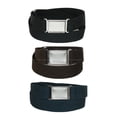 thumbnail image 2 of CTM Kids' Elastic Stretch Belt with Magnetic Buckle (Pack of 3 Colors), 2 of 4