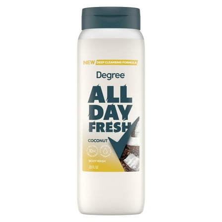 Degree All Day Body Wash Fresh Coconut Deep Cleansing Plant-based Cleanser, 20 oz
