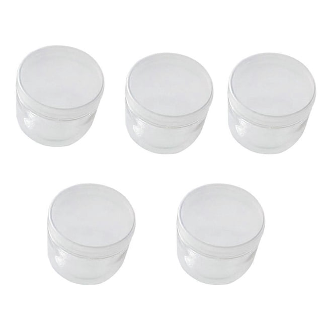 White Plastic Storage Boxes with Lid for Bathroom Use Clear and Design South Korea 5pcs