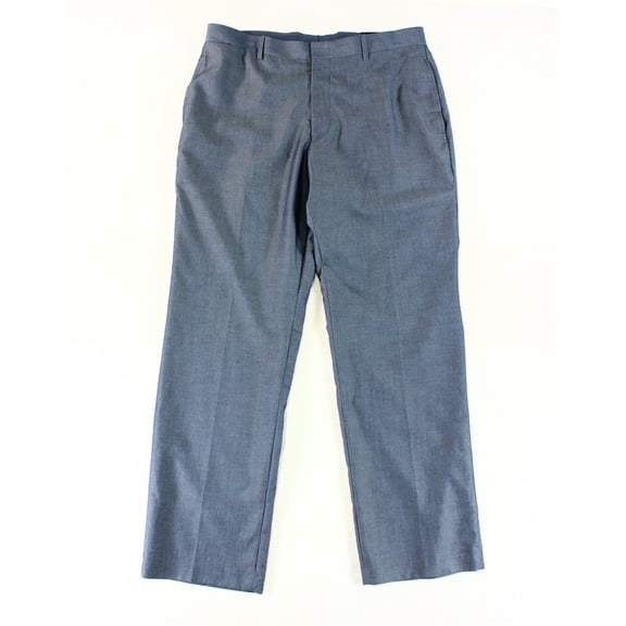 INC NEW Blue Mens Size 33X30 Hook-Closure Dress - Flat Front Pants